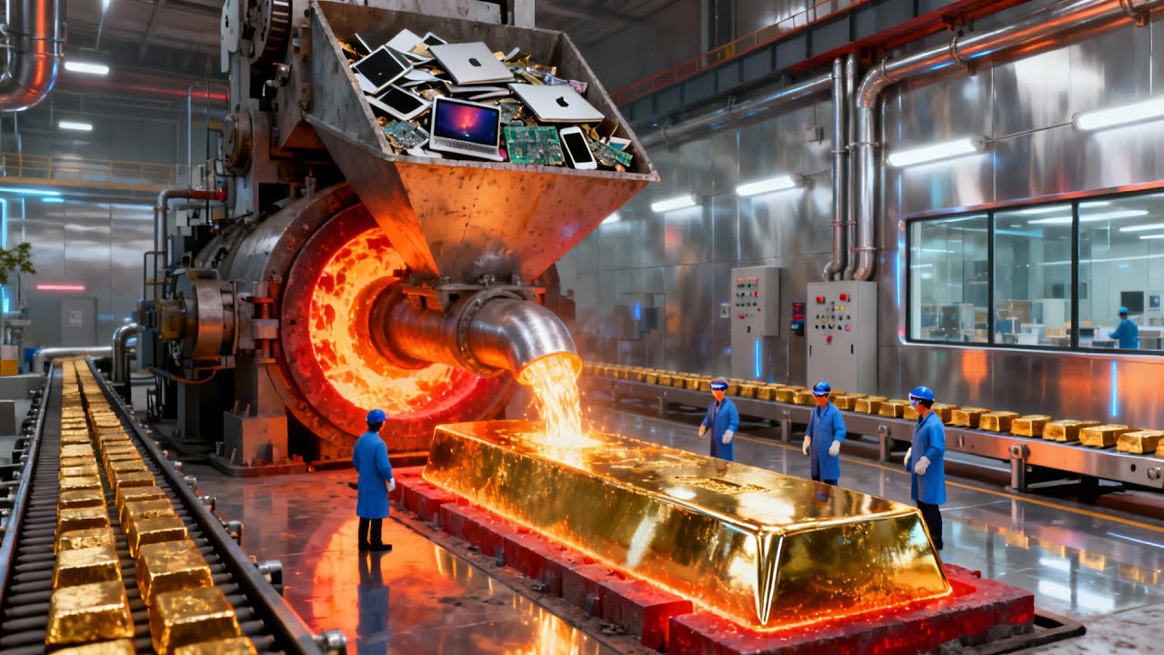 Inside the Hidden Gold Factory | How Electronic Waste Becomes Pure Gold (Full Process)