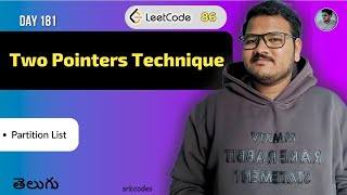 Leetcode 86: Partition List in Telugu | Two Pointers Approach | Python DSA | srkcodes