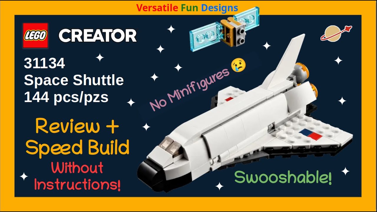 LEGO Creator 3in1 Space Shuttle 31134 - Review and Build Without