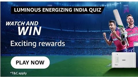 Amazon Luminous Energizing India Quiz | 1st May 2023