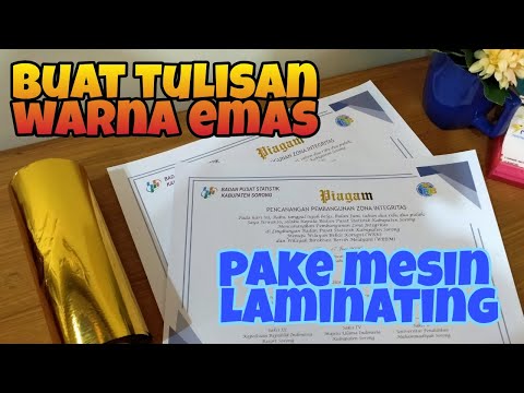 Video: Cara Menempah Piagam