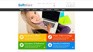 Highend Office Software VirtueMart Template - 51117 screenshot 1