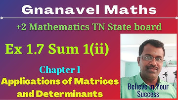 Ex 1.7 Sum 1 (ii)/Class 12 Mathematics/TN board/Chapter 1/Applications of Matrices and Determinants