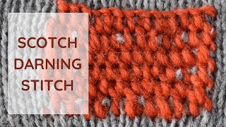 Scotch darning stitch hand embroidery video tutorial