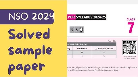 nso class 7 sample paper 2024/class 7 science Olympiad syllabus 2024/ class 7 nso 2024/