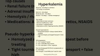 Pediatric Hyperkalemia Summary | Causes, Treatment #hyperkalemia #pediatrics #pediatime