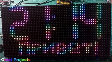 ESP8266 RTC DS1307 DHT11 P4 RGB Led Matrix Ukrainian Font