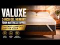 VALUXE 3 Inch Gel Memory Foam Mattress Topper Review