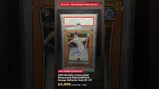 #9 - Ending Today - Link Below: 2026 Bowman Crome Jacob Misiorowski  PSA10/AUTO10 Orange Refractor…