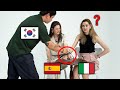 What happens if Korean Guy ties Spanish and Italian Girls!! ㅣ Try Not To Use Hand Gestures