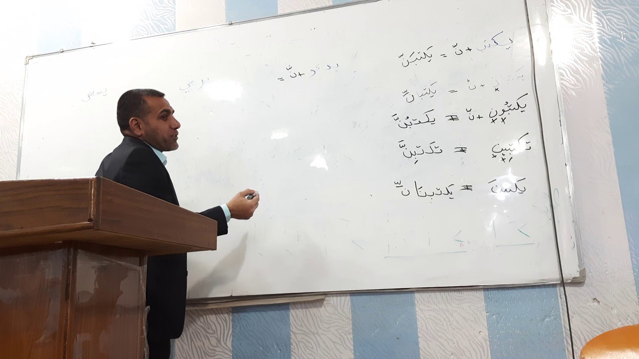 توكيد الفعل بالنون  محاضرة صرفية للدكتور عصام كاظم الغالبي