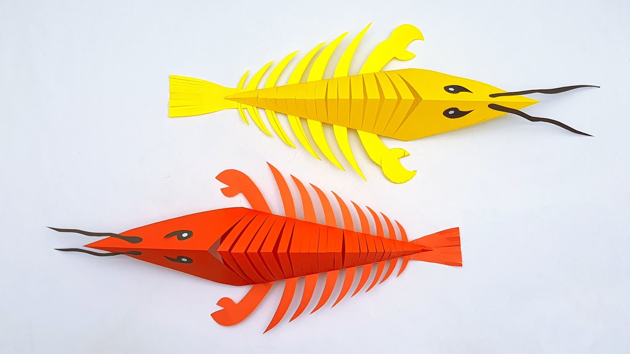 Moving Paper Lobster | How To Make Paper Toy Fish Easy Ideas | Handmade ...