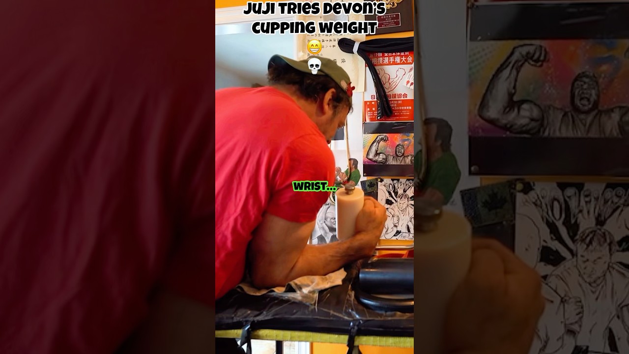 Jujimufu Wants to Try Lifting the Cupping Weight That Devon Uses for Armwrestling!😁
