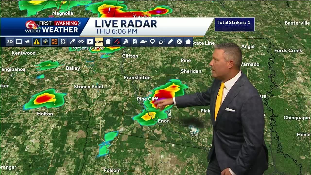 Scattered storms, heat, and humid days in your New Orleans weather forecast - YouTube