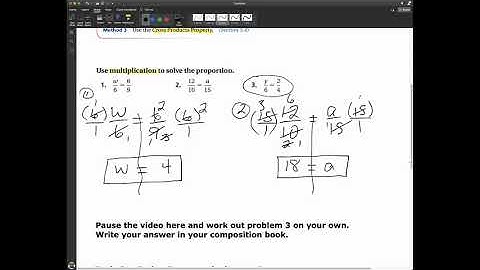 Section 5.4 Video Lesson (Solving Proportions)