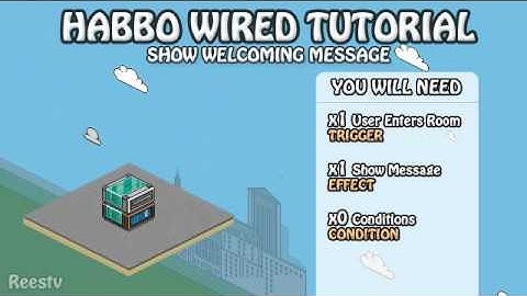 Habbo WIRED Tutorial: Show Message (user enters room)