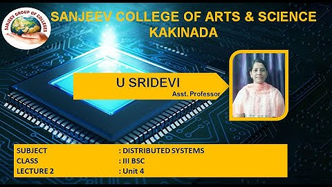 III B Sc   Sem 6   Distributed system   UNIT 4