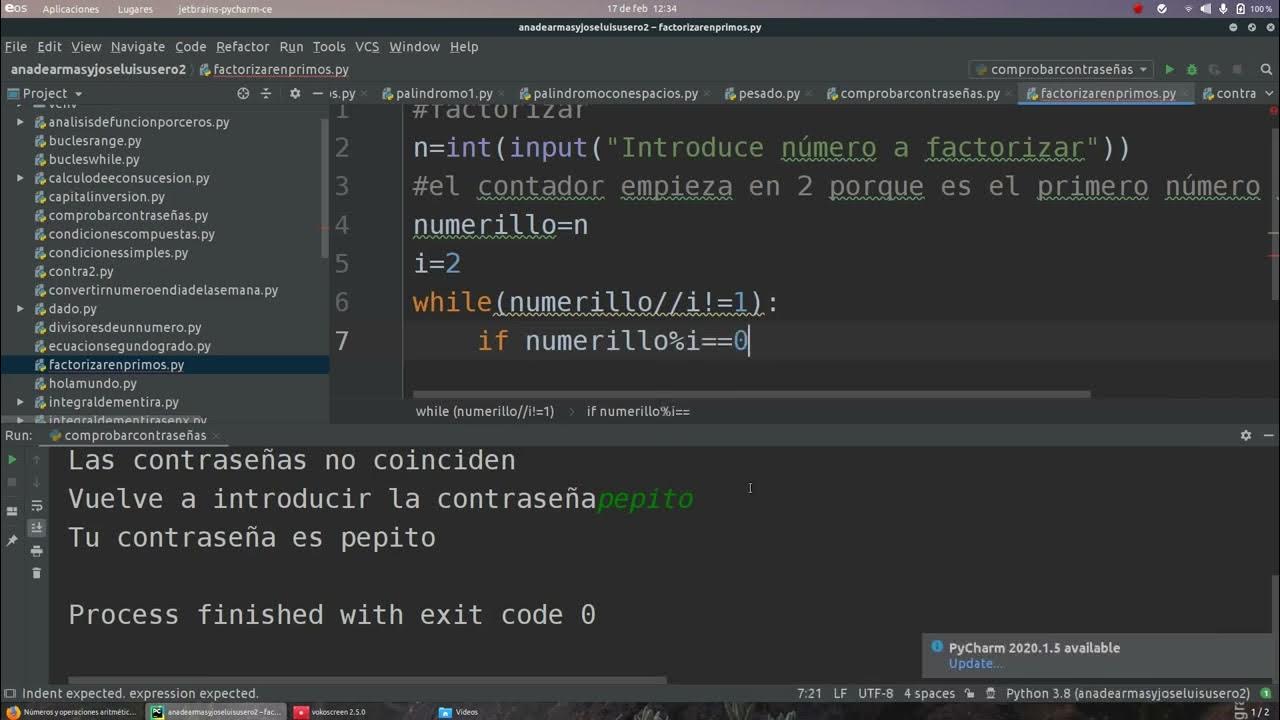 While simple Factorizar números primos Python TIC ESO Bachillerato IES ...