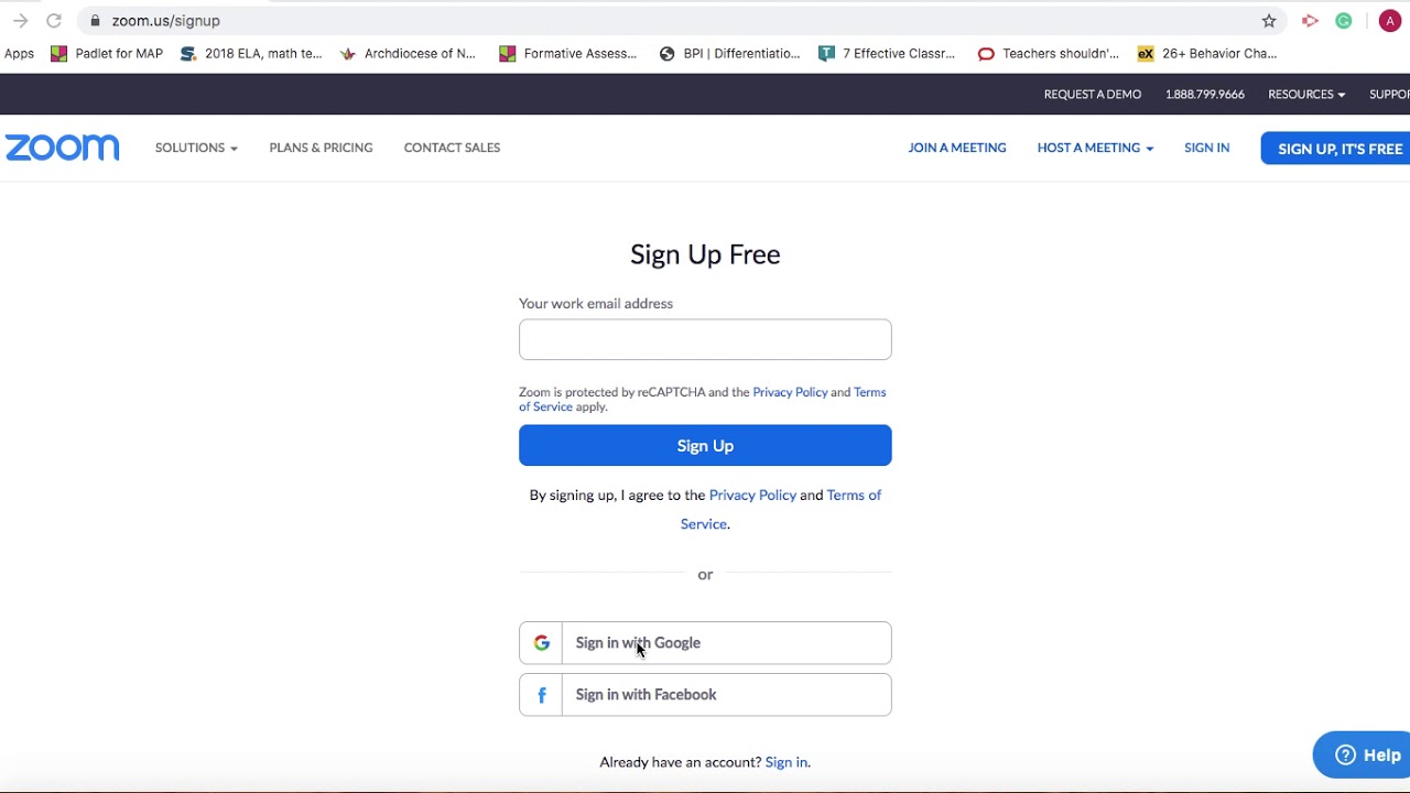 Sign in with Zoom and your school gmail account YouTube