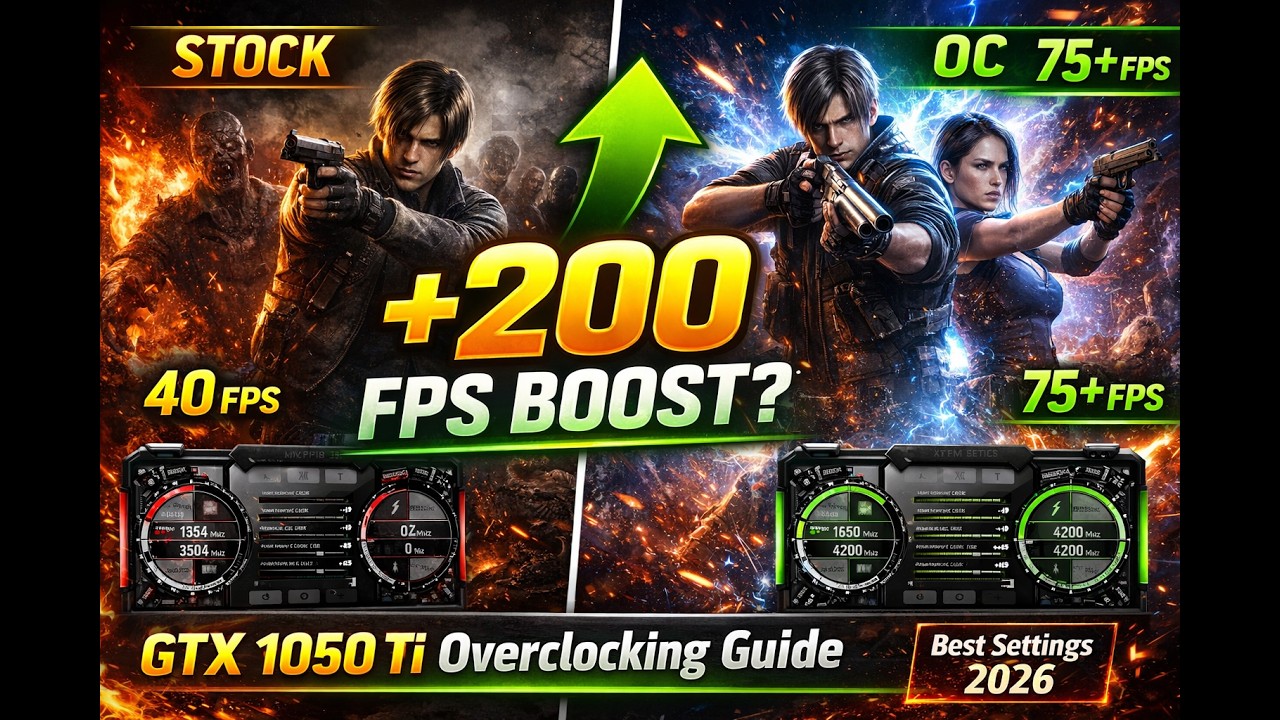 GTX 1050 Ti Overclocking Guide 🔥 +200 FPS Boost? (Best Settings 2026 ...