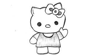 How to draw Hello Kitty step by step😺🎀Kitty drawing I Hello Kitty Easy drawing for beginners