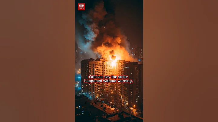 Russian drone slams into block of flats in deadly wave of strikes across Kyiv || BBCNewsClips