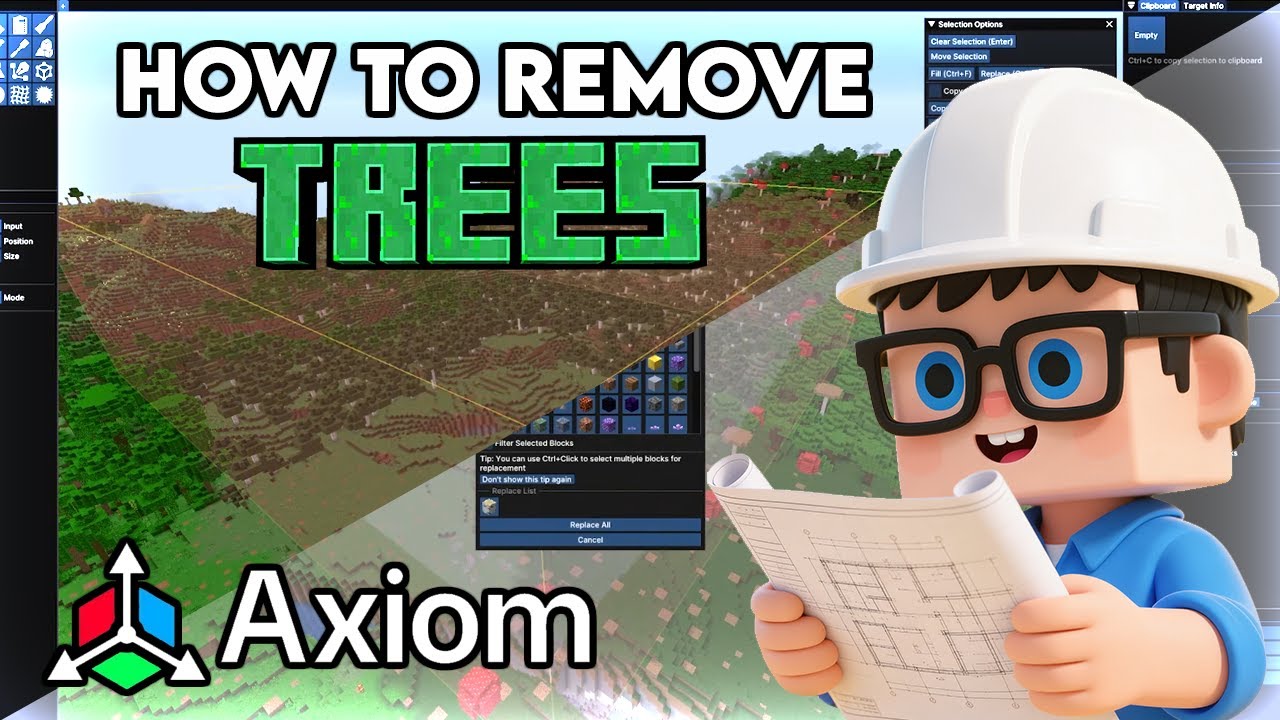 Как быстро удалить деревья с помощью Axiom Mod