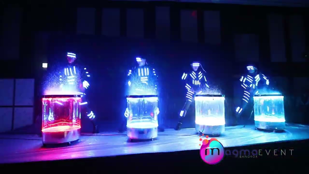 Water LED Drumming show - Magma Entertainment Event Bangkok
