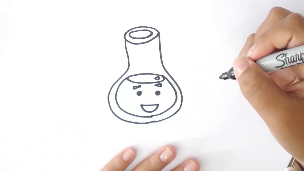 Como Dibujar Un Frasco De Quimica Dibujo Frasco De Quimica Youtube
