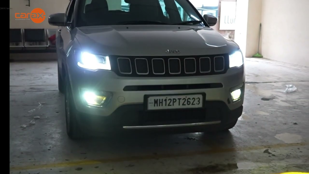 Jeep Compass Upgraded with Bifocal Fog Light Projectors & LED Lights | Premium Lighting Upgrade!