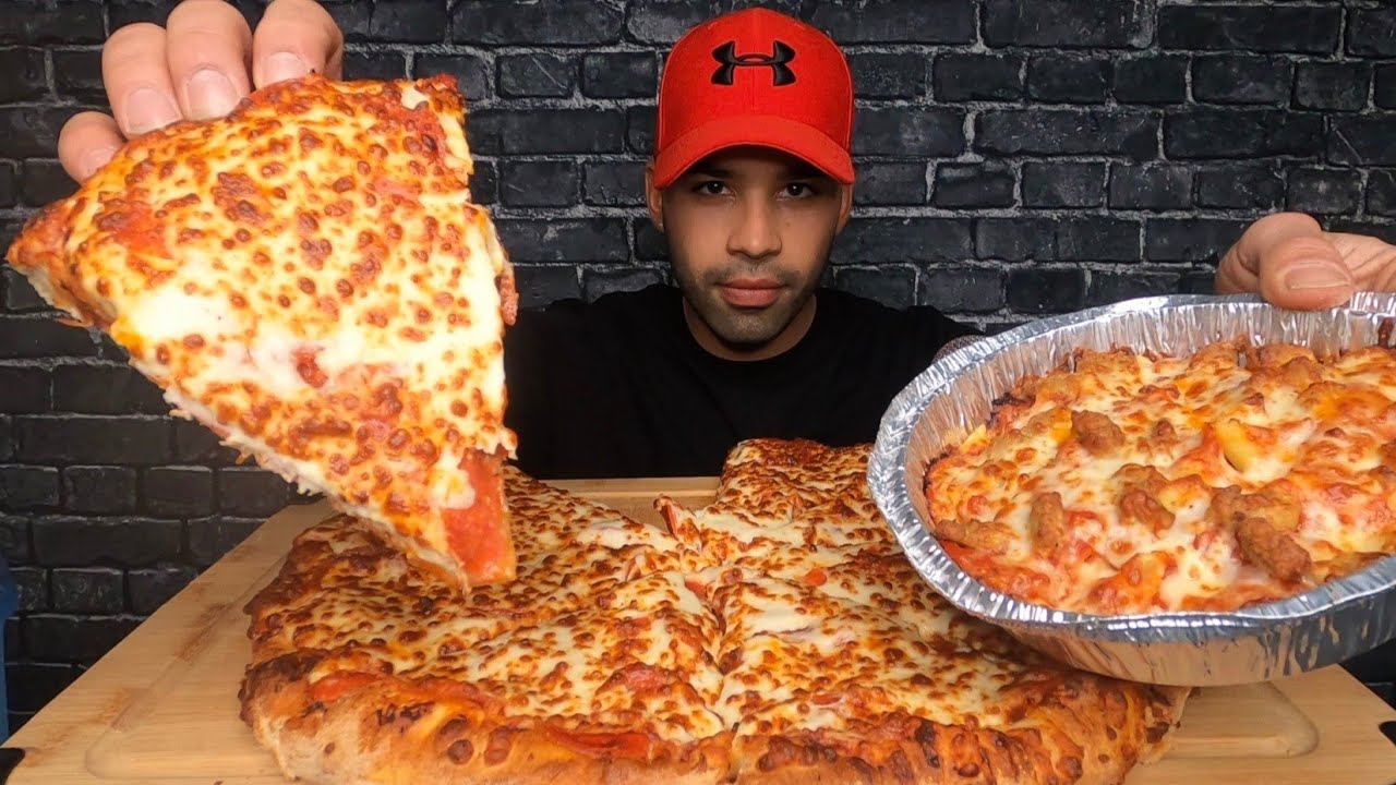 (ASMR) DOMINO'S PIZZA + PASTA MUKBANG