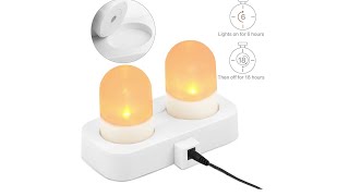 Warm White Wireless Rechargeable LED Tea Light Candles with Remote Control screenshot 5
