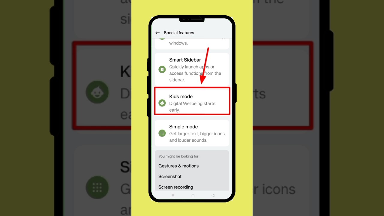 How to on Kids mode। Kaisa kids mode on kora । 