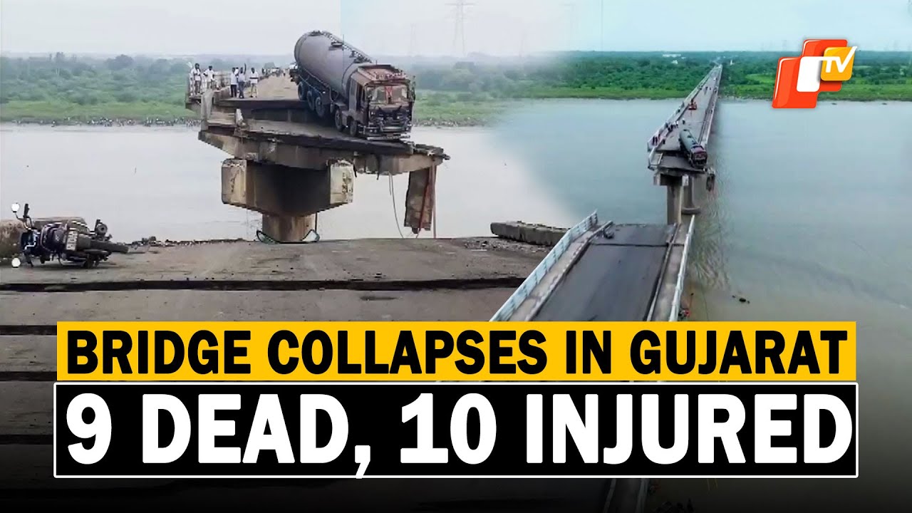 9 Killed After Several Vehicles Fall Into River As Bridge Collapses In Vadodara