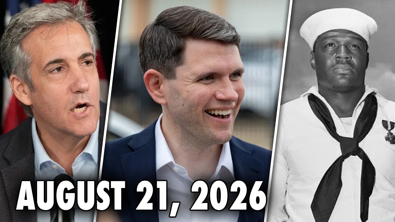 Michael Cohen Crawls Back to Trump, James Talarico Surges, Trump Dishonors Naval Hero (8/21/26)