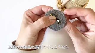 羊毛フェルト　アレンジメント　ハンドメイド ハンドメイド 羊毛フェルトボールアレンジ☆さくらんぼ＆りんご