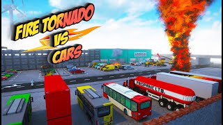 FİRE Tornado VS CARS | Teardown | Realistic Tornado  Storm Destruction Mod ( торнадо ) PC 4K #7