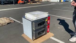 Double Deck Countertop Pizza/Bakery Oven - 3400W, 120V Commercial Stainless Steel Bake Broiler