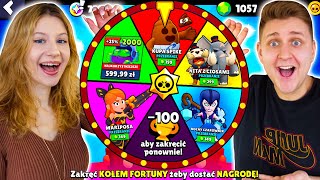 💖KOŁO FORTUNY DECYDUJE CO KUPIĘ DZIEWCZYNIE w BRAWL STARS! *2000 GEMÓW czy NOWY SKIN?* (Da Mian)