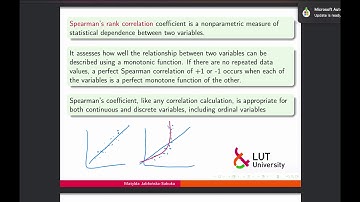 Advanced Statistics - Week 3 - Spearman rank correlation