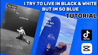I try to live in Black and White but I’m so Blue Tiktok Trend Tutorial | New Capcut Template Trend screenshot 3