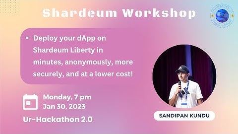Shardeum Workshop | Ur-Hackathon 2.0
