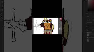 The demon of war #art #drawing #draw #cool #scary #speedrawing #shorts #short #speedpaint