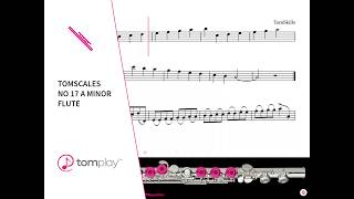 A Minor Flute Scale Sheet Music And Backing Track