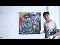 Frei und intuitiv malen - Workshop Reportage. Action speed painting