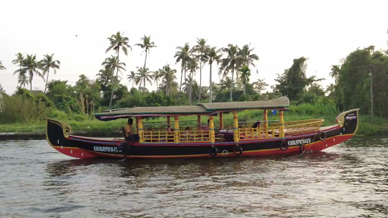 Alappuzha,Backwaters,Boat Tourism  4k Video 