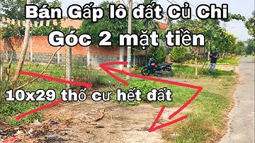Nhà đất củ chi | giá rẻ | giới thiệu | lô đất góc 2 mặt tiền đường nhựa thông 10x29 full thổ cư