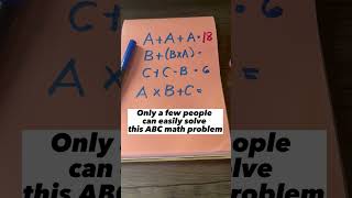 only a few people can easily solve this ABC math problem | Jamaizen #shorts