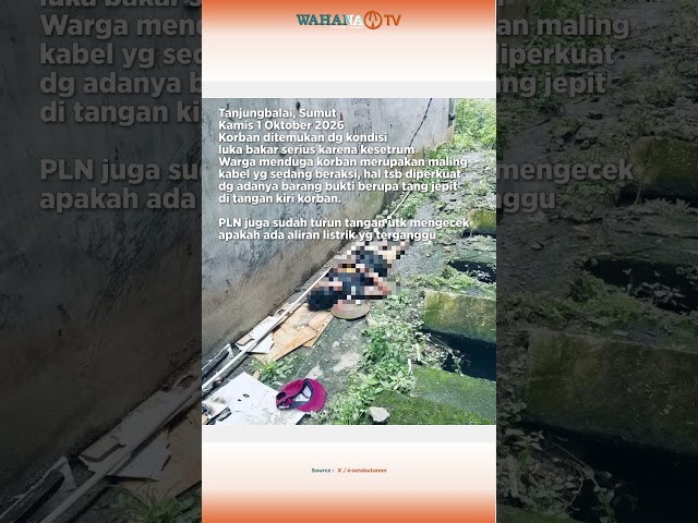 TERDUGA MALING KABEL TEW4S KESETRUM SAAT BERAKSI #viral_video #viral #beritaterbaru