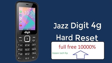 Jazz Digit 4G Pro Hard Reset || Factory Reset Pin Code Jazz 4G! with out pc💯💯💯⚡⚡⚡⚡